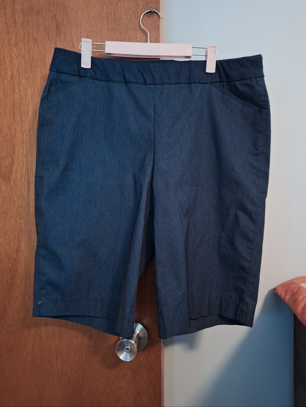 Kim Rogers Classic Women's Dark Blue Bermuda Shorts Size 16W
